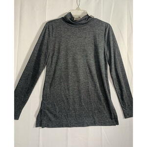 Loft Turtleneck Shirt Tunic Women's XS Layering Gray New $44